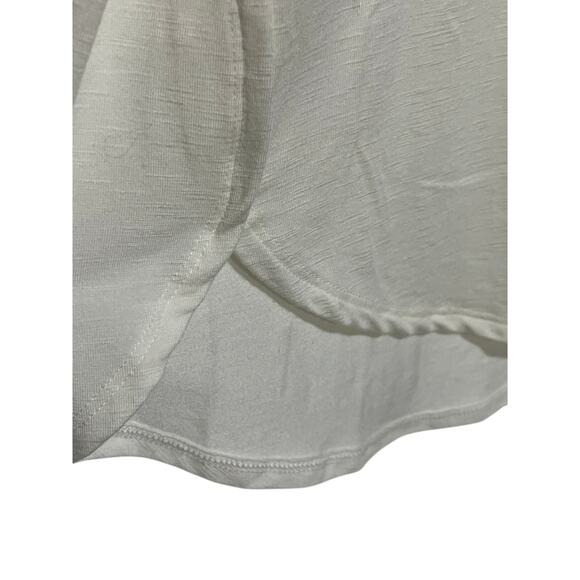 Chico's Zenergy Envelope Hem Tunic Top 3/4 Sleeves 2 Women's 12/14 White/Ivory - Picture 7 of 11